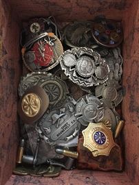 Belt Buckles - many fireman and fire department related