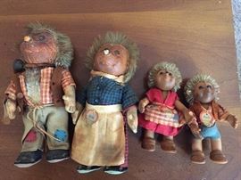 Vintage Steiff Hedgehog Family 717 series