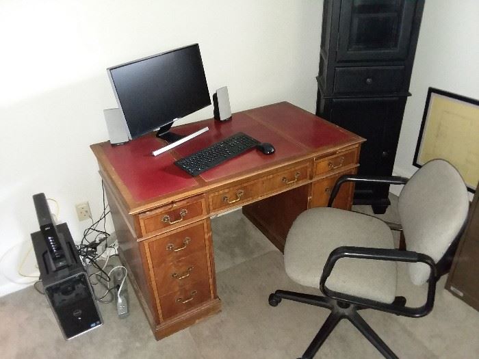 leather top office desk