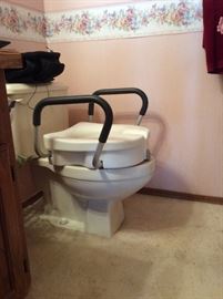 Raised toilet seat riser