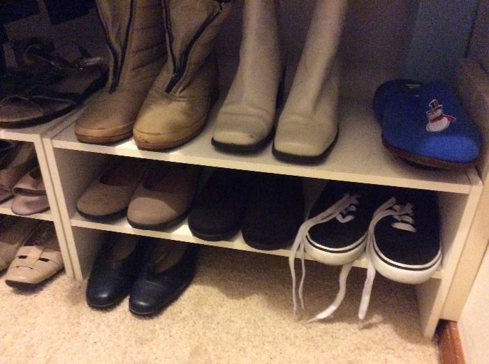 women's shoe, boots and shoe shelves