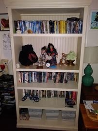 DVD's and dolls.