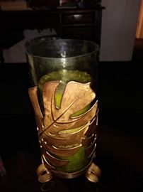 Leaf candle holder.