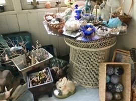 Bunnies, eggs, driftwood 