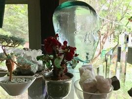 Cool glass head, rocks, stones