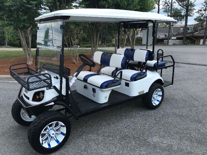 Our New golf cart to help get you to and from our sales effortlessly!