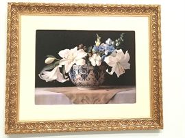 Ken Marlow Painting with Custom Frame 