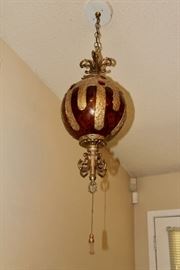Gold Flek Globe Light Fixture