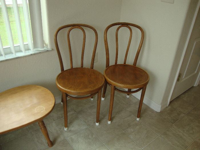 Pair of old wood chairs