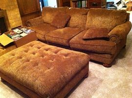 Sofa and large stool, movies, dvds