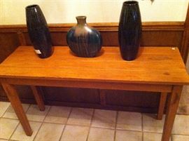 Couch table, vases