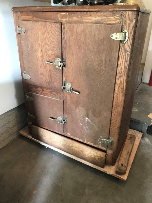 Antique Wooden Ice Box