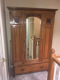 armoire with center mirror  