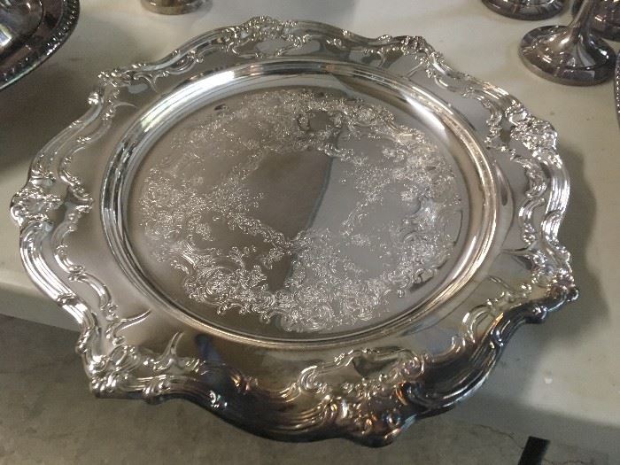 gorham silver serving tray