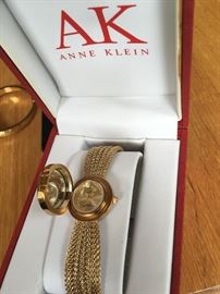 AK Anna Klein basket weave watch