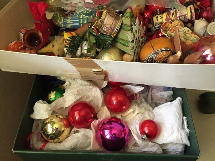 Assorted Holiday Ornaments.