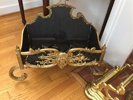 Ornate Brass Fireplace Piece