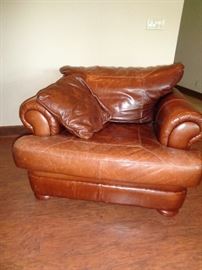 oversized leather chair