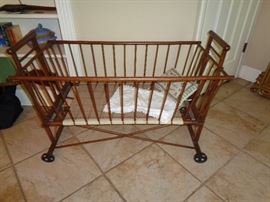 vintage baby bed