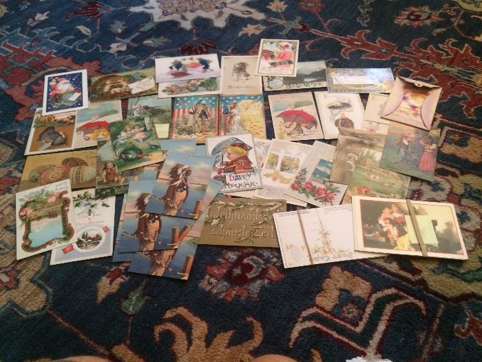 Vintage early holiday post cards