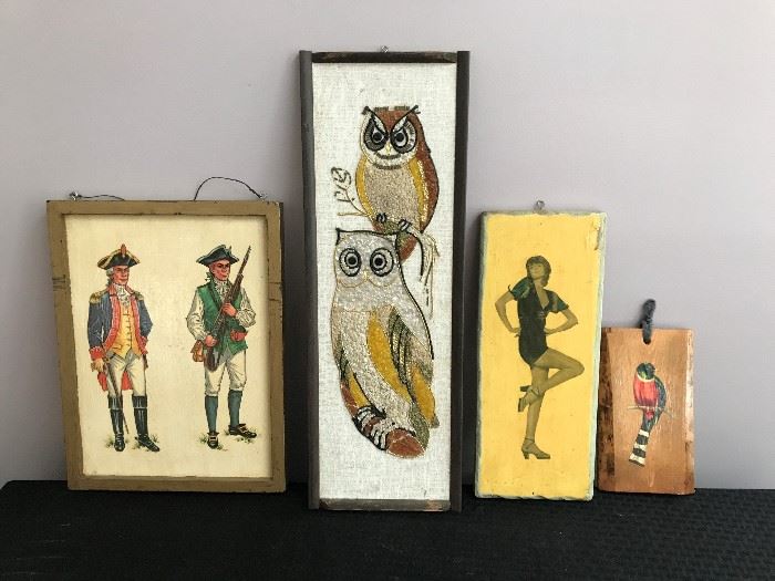 Assorted Art on Wood   http://www.ctonlineauctions.com/detail.asp?id=716432