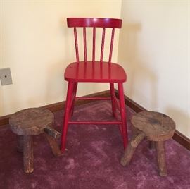 Vintage Childs Chair and More  http://www.ctonlineauctions.com/detail.asp?id=717963