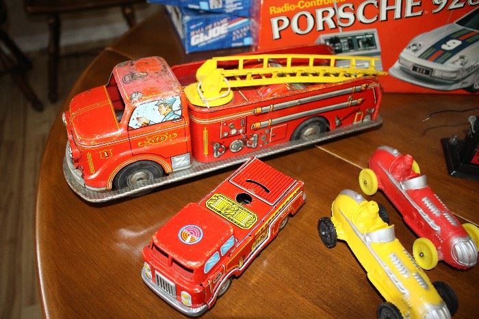 Tin Toy Fire Trucks