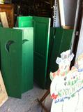 Antique solid wood "cutout" shutters