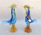Vintage Murano art glass tropical birds