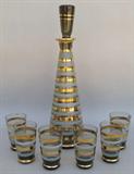 Vintage Bohemian Decanter Set made in Hungary