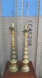 Mid-Century Brass Ball Lamps