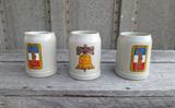 Vintage German beer steins