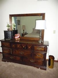 large dresser with mirror