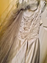 Wedding dress and veil 