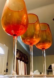 Colorful stemware