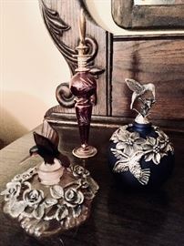Dresser accessories and hummingbird home decor