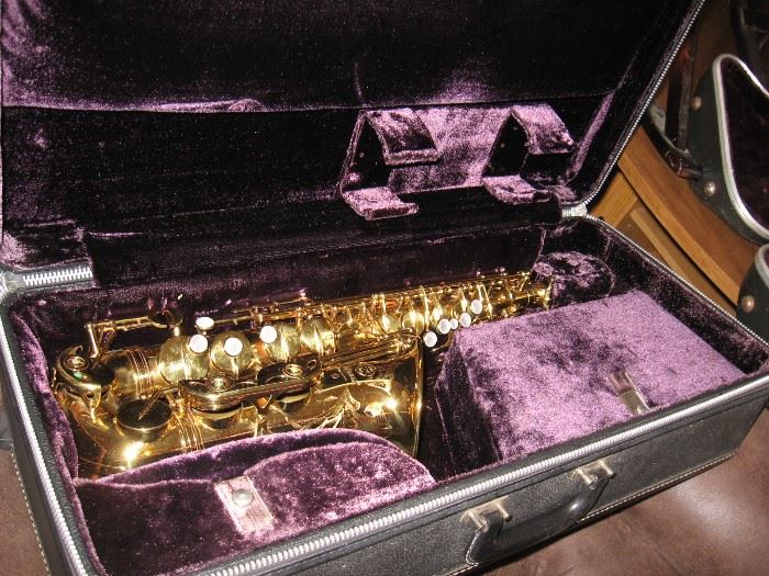 Selmer Sax with hard shell case.