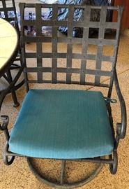 Set/4 Swivel Patio Chairs 