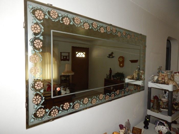 Vintage Large Wide Mirror