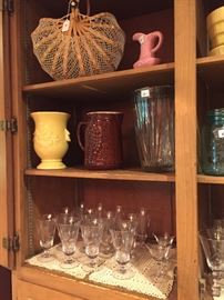 McCoy Vase, Cut Glass Stemware
