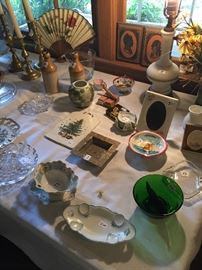 Decorative Pottery, Brass and Glass Items