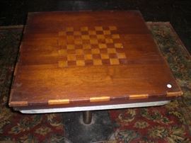 parquetry checker board table top