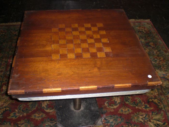 parquetry checker board table top
