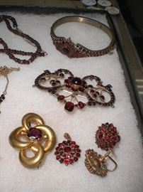 Fantastic Victorian garnet jewelry