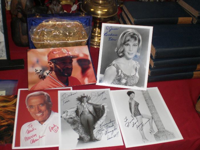 collections celebrity autographd including Liberace, Tom Selleck, Barbara Eden, Elizabeth Taylor and more 
