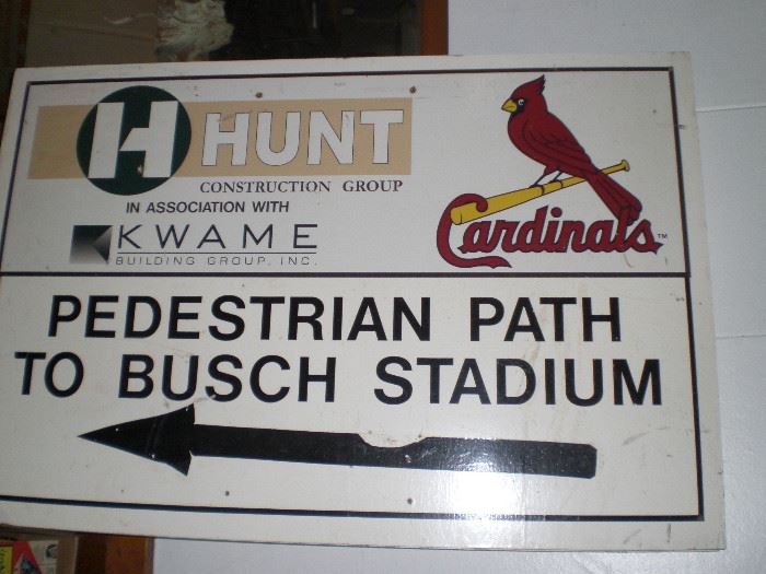 1 of 2 painted wood signs from the old Busch stadium St.Louis