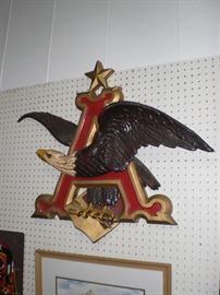 4'x4' Anheuser Busch A & Eagle logo wall plaque