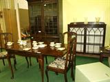 Queen Anne Dining Room Set-Tables, Chairs, Display