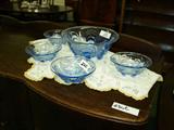 Blue Glass Berry Set