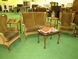 (3) piece Wingback Settee Set